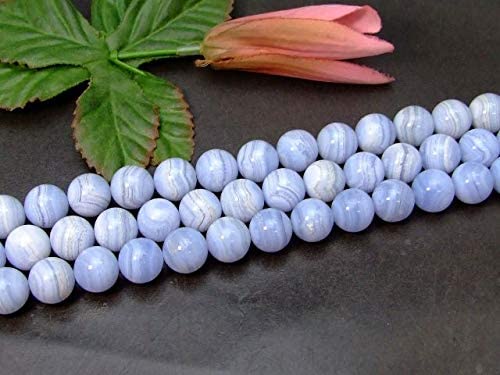 Amazon｜【hinryo】 4mm～16mm A ブルーレース アゲート 鑑別済 本物